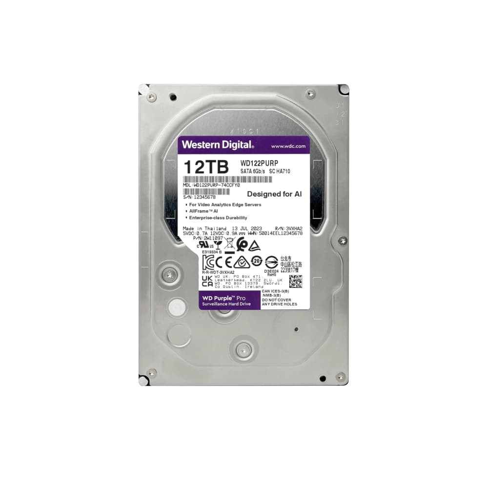 Western Digital Purple Pro 12TB 3.5" SATA 6GB/s 7200RPM SmartVideo Hard Drive - Image 4