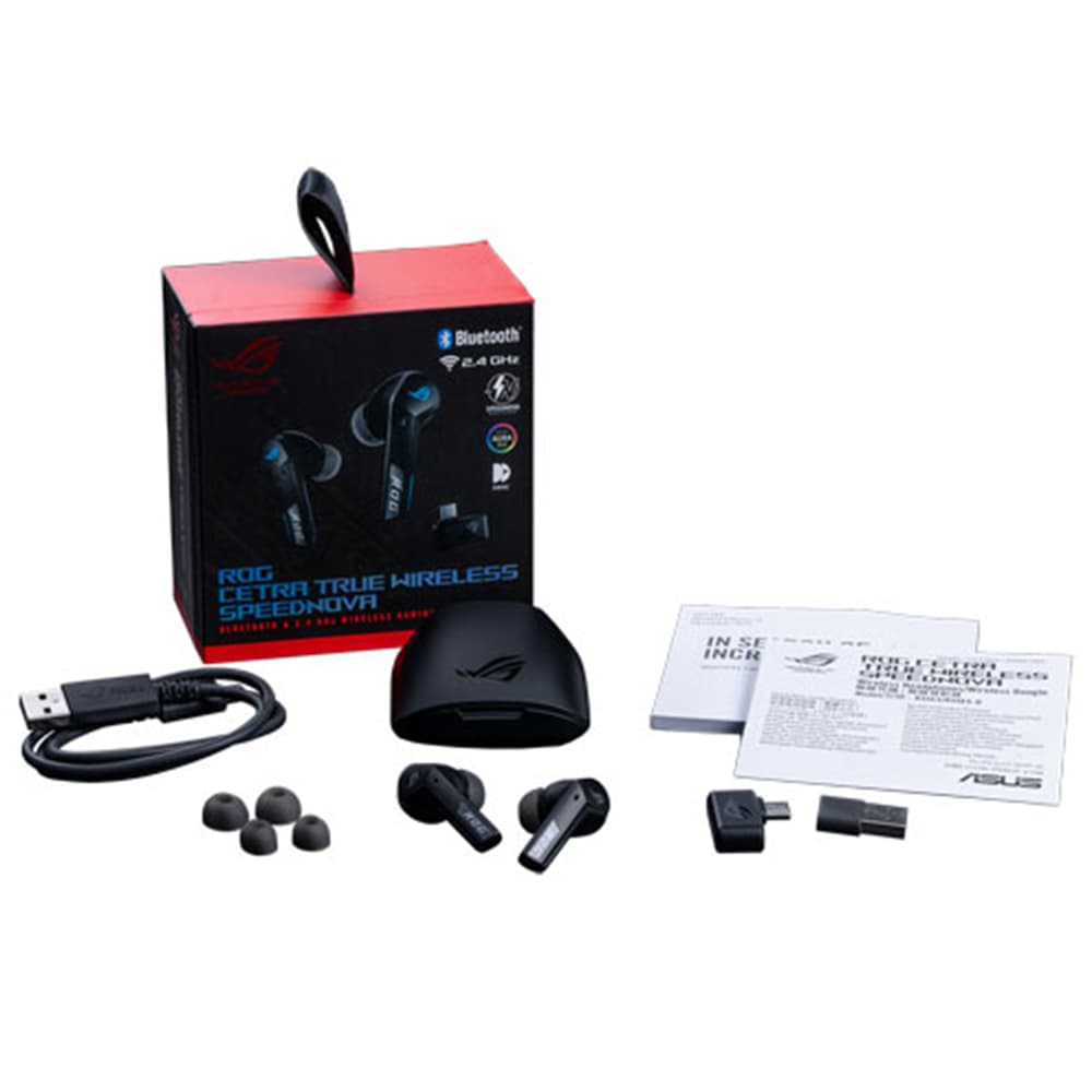 ASUS ROG Cetra True Wireless SpeedNova In-Ear Gaming Headphones - Black - Image 3