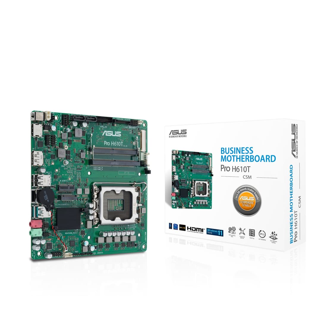 ASUS PRO H610T-CSM DDR5 mini ITX LGA 1700 Motherboard - Image 1