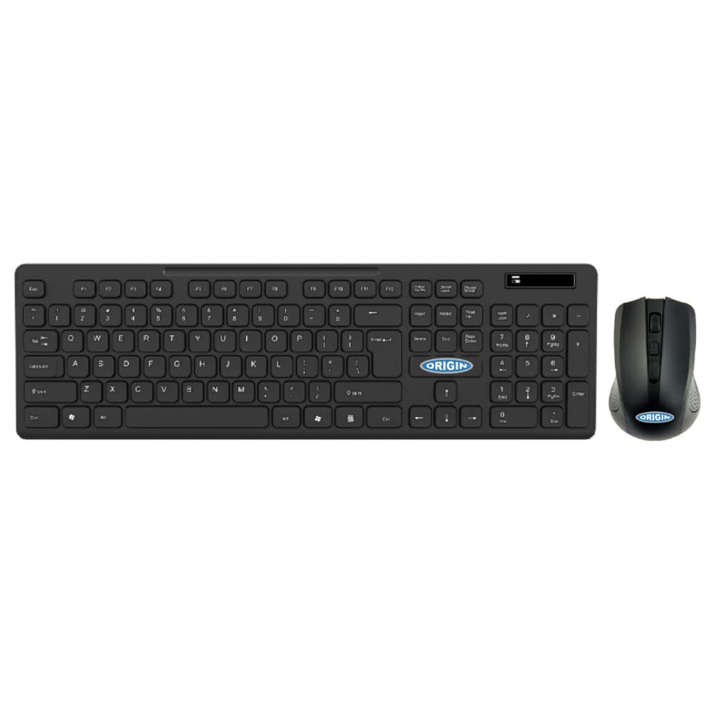 Origin Storage CKW350UK-OS RF Wireless Keyboard & Mouse Combo - Black - Image 1