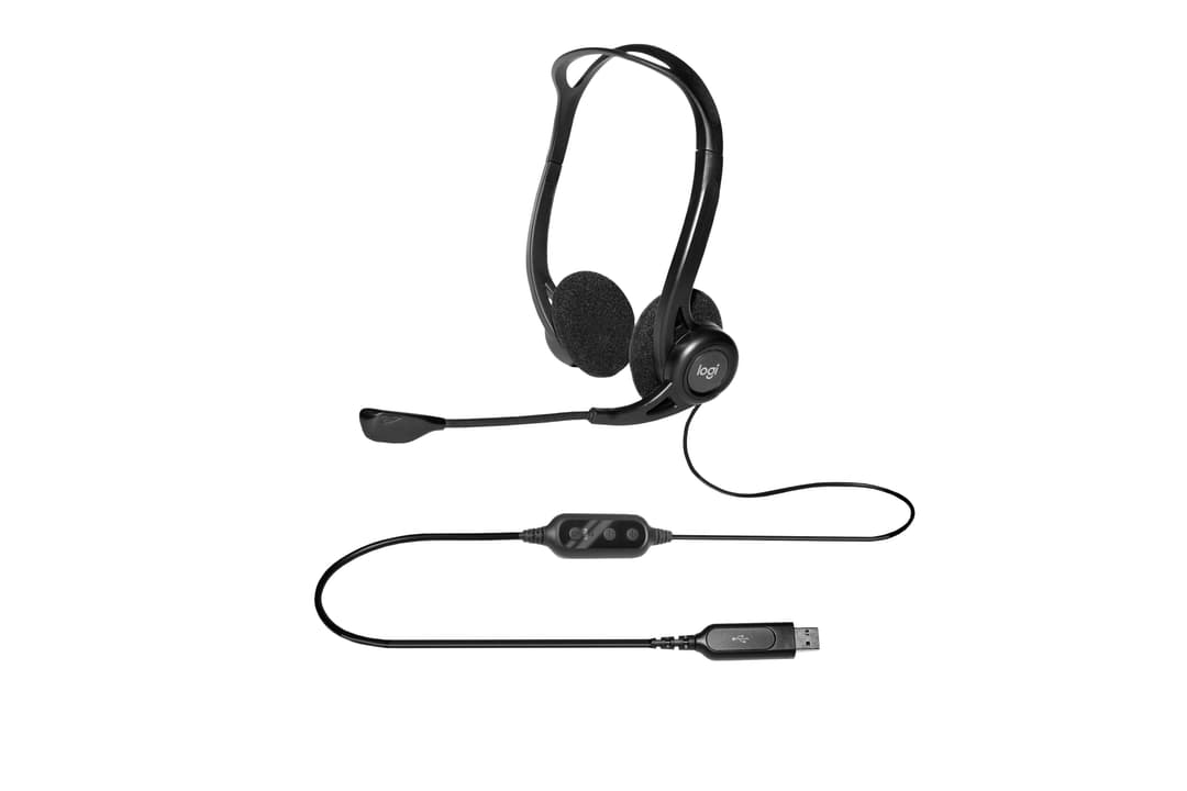 Logitech 960 Wired USB Headset Black - 981-000100 - Image 3