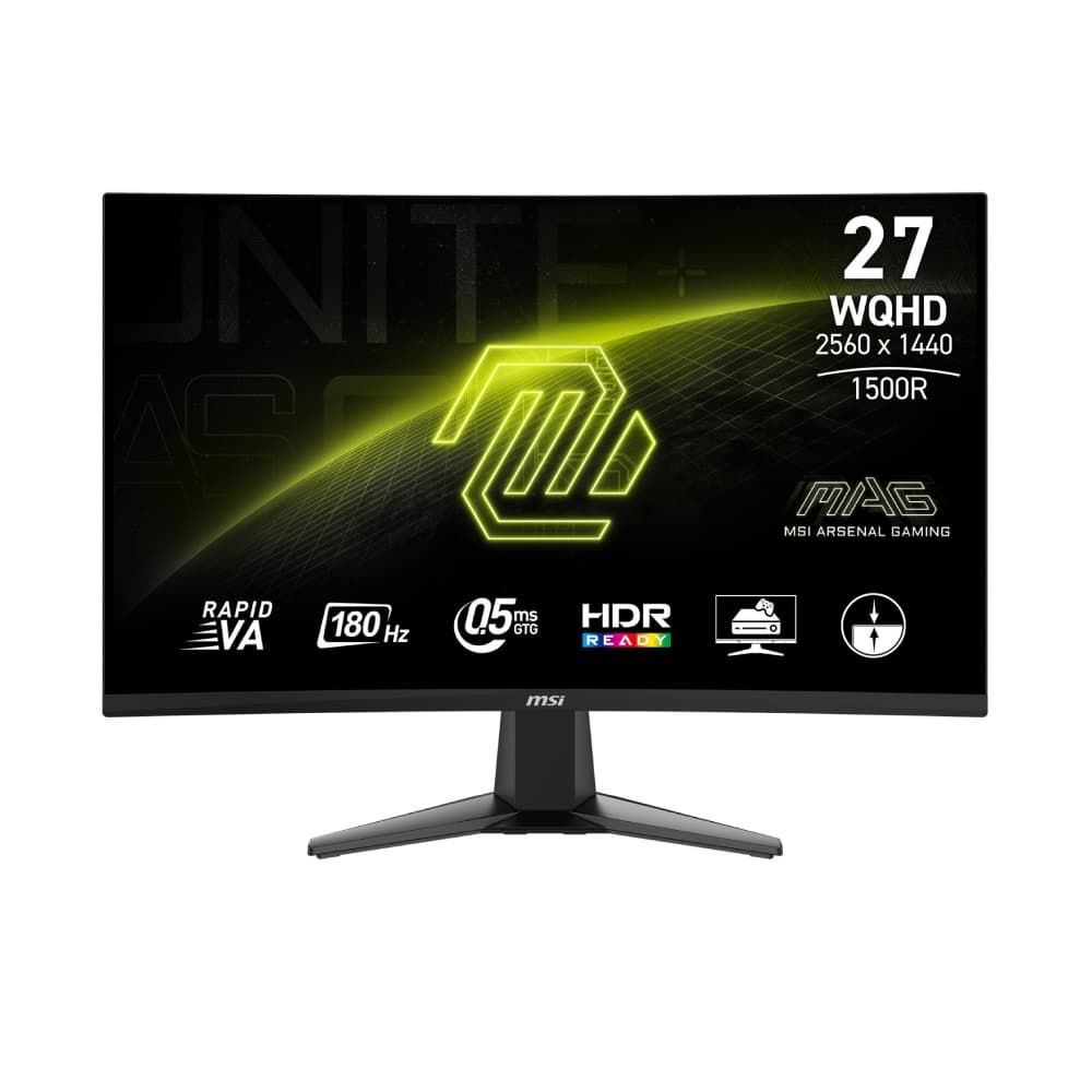 MSI MAG MAG 27CQ6F 27" VA  Quad HD 180 Hz 0.5 ms Curved Black Gaming Monitor - Image 3