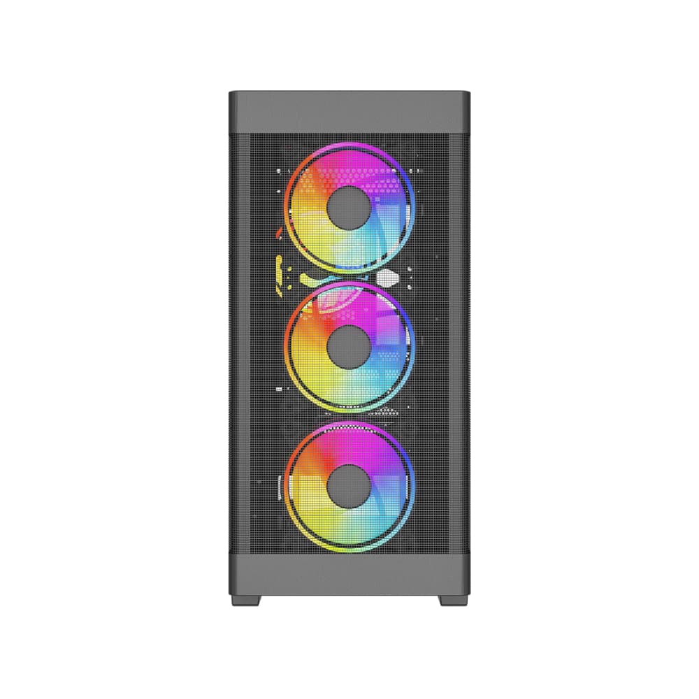 Vida Zephyr V2 Micro-ATX ARGB Tempered Glass Gaming PC Case - Black - Image 2