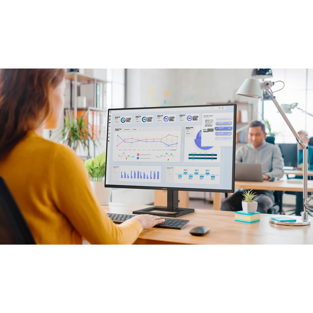 Philips 27E1N1600AE 27" IPS Quad HD 100Hz USB-C Height Adjustable Monitor with Speakers - Image 2