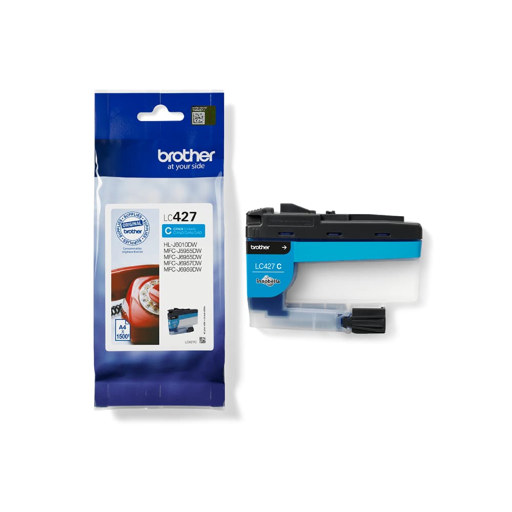 Brother LC427C Cyan 750 Pages Yield Ink Cartridge - Image 1