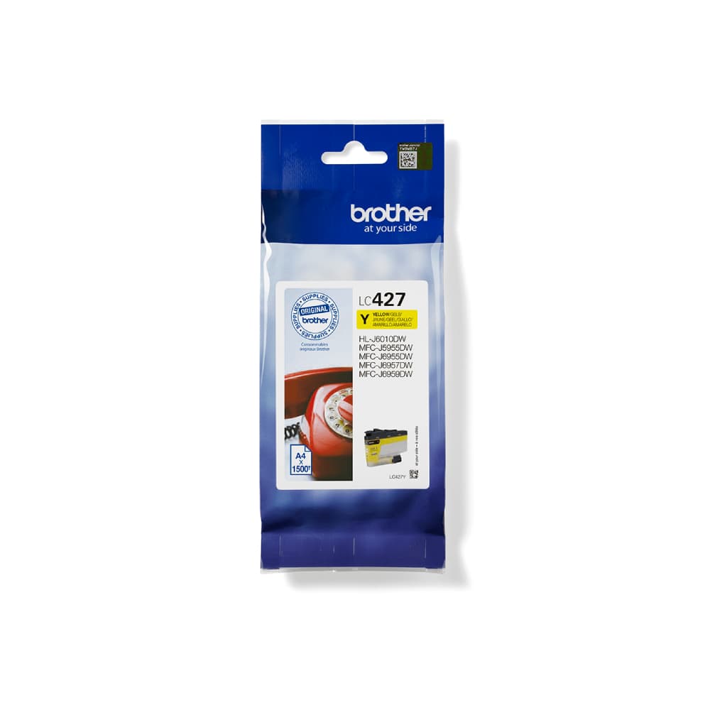 Brother LC427Y Yellow 750 Pages Yield Ink Cartridge - Image 3