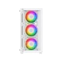 Vida Lucid Micro-ATX Tower Tempered Glass Gaming PC Case - White thumbnail 4