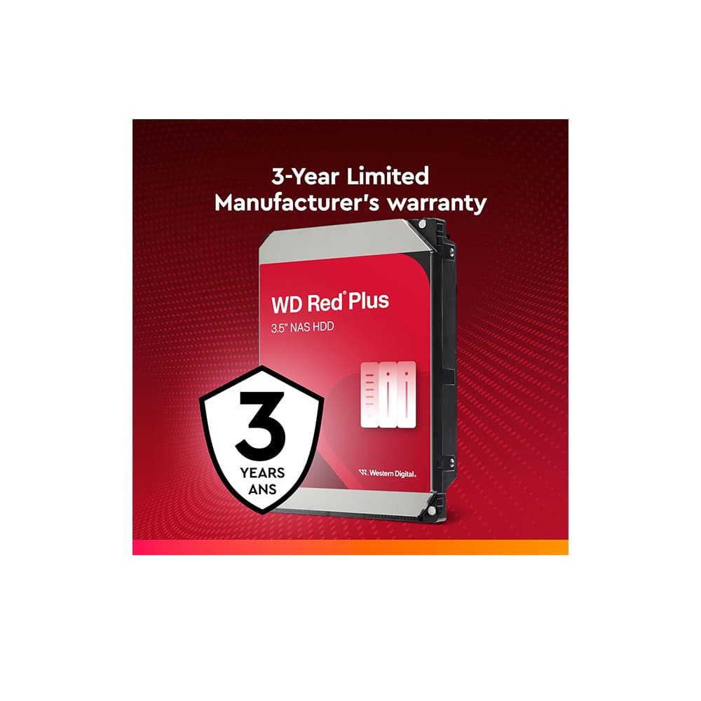 WD Red Plus NAS 3.5" 8TB 5640RPM CMR 256MB SATA 6Gb/s TBW Internal Hard Drive - Image 3