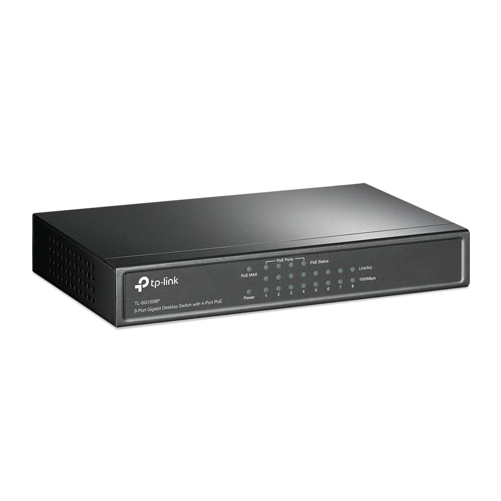 TP-LINK TL-SG1008P 16 Gbit/s Unmanaged 8 x Gigabit Ethernet RJ45 Network Switch - Image 2