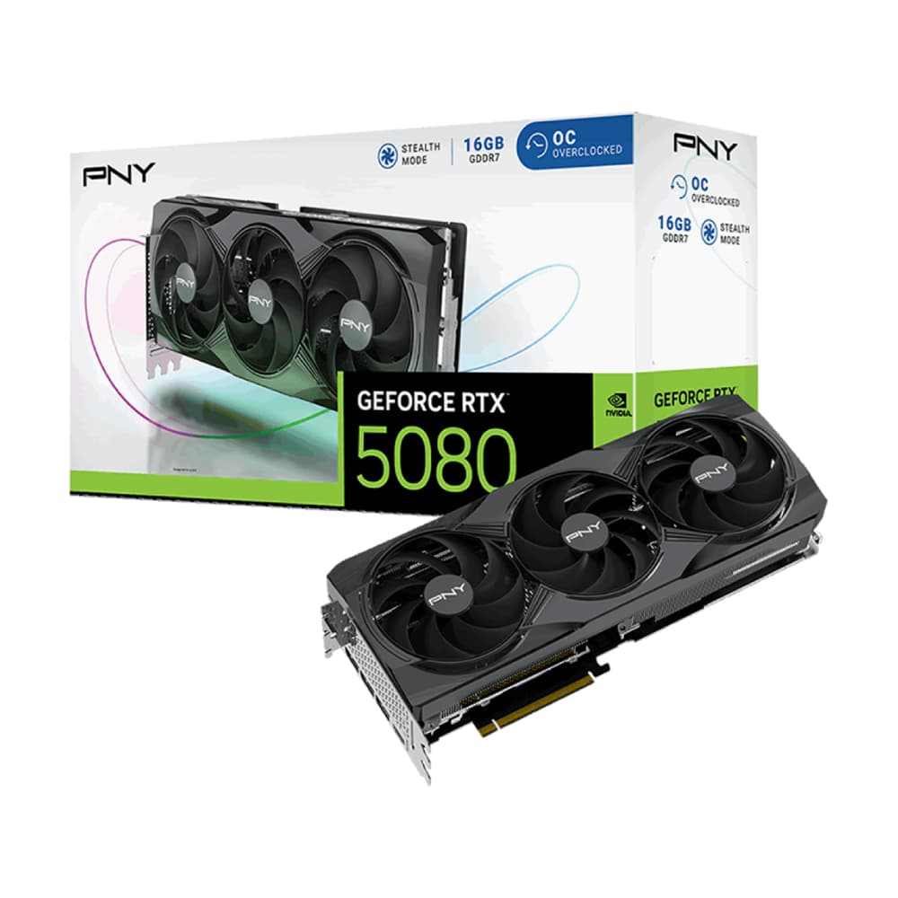 PNY GeForce RTX 5080 16GB OC Gaming Graphics Card - Image 1
