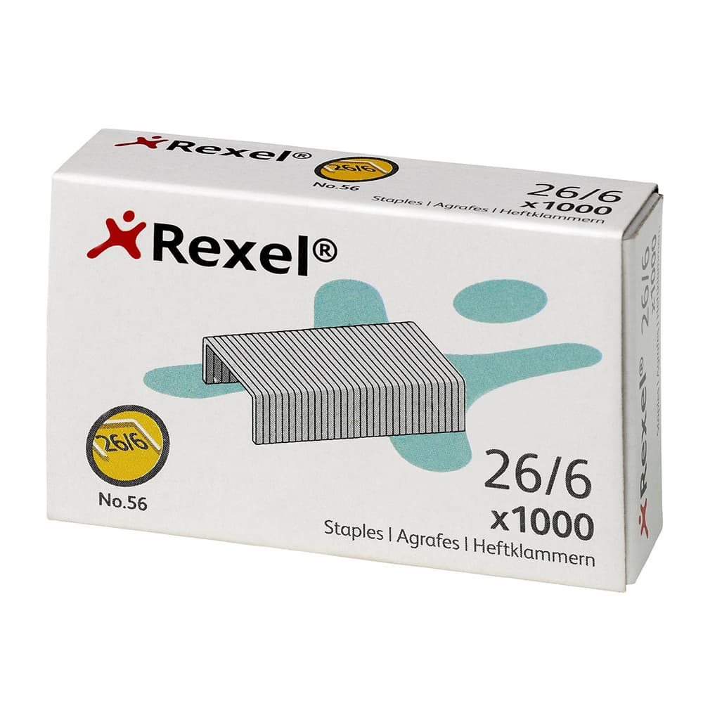 Original REXEL No.56 (26/6) Pack of 1000 Staples for Trouble Office Accessory - Image 1