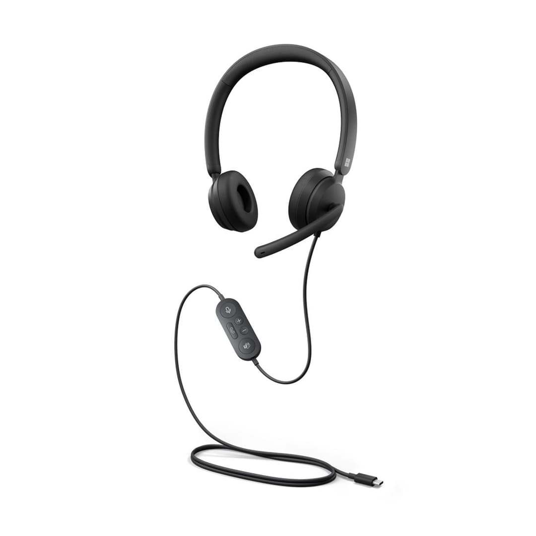 Microsoft Modern USB C Wired Headset Noise Reduction Boom Mic Black - I6N-00001 - Image 9