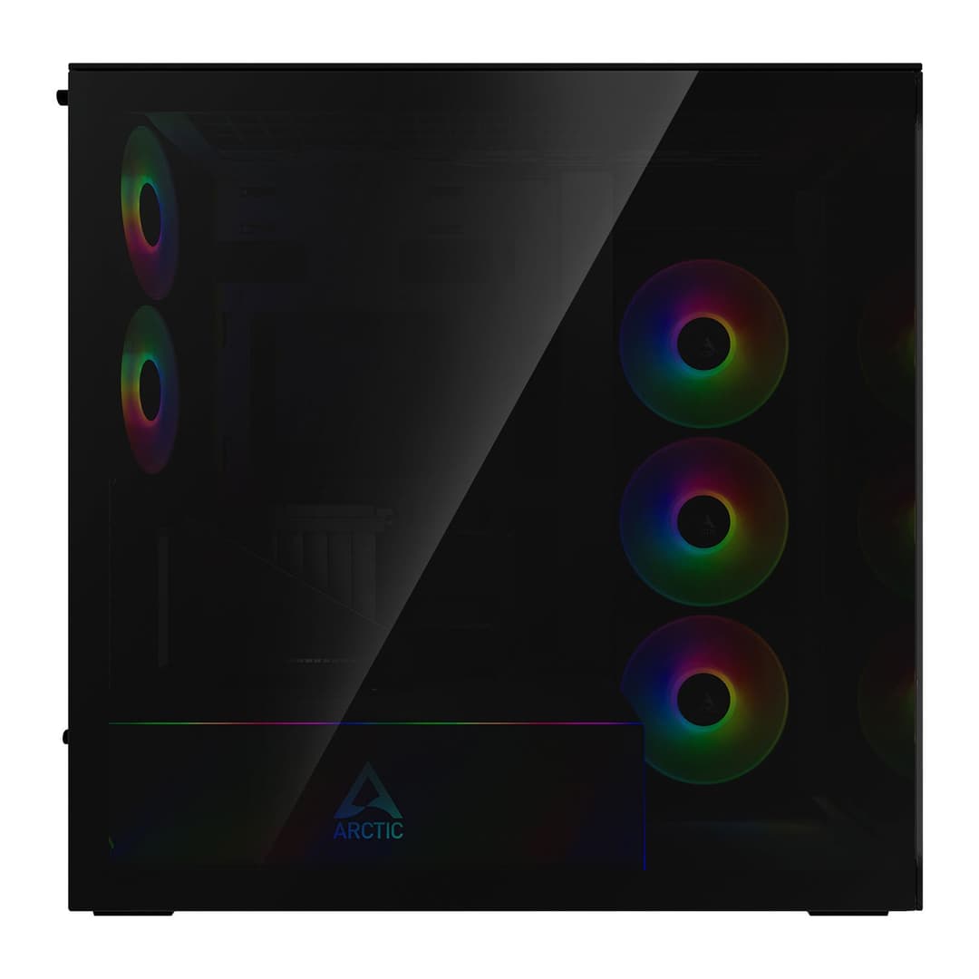 Arctic Xtender ARGB Tempered Glass w/ Vertical GPU Mount Mid Tower PC Case - Black - Image 3