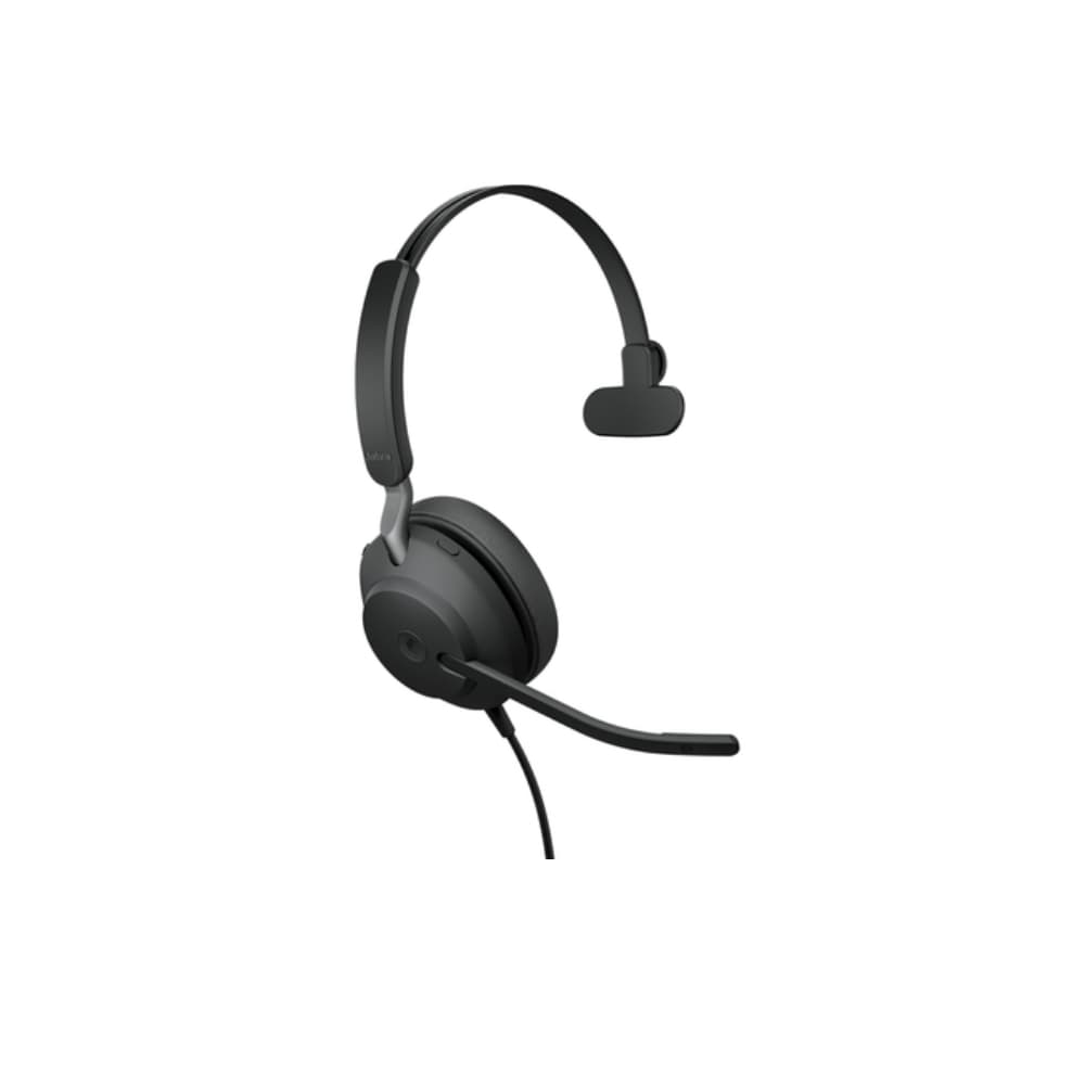Jabra Evolve2 40 USB Wired MS Mono Headset with Boom Microphone Black - Image 1