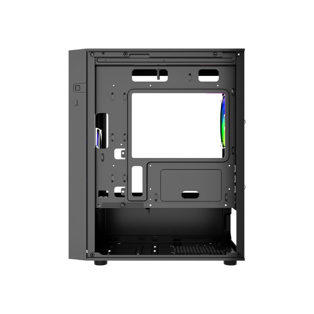 Vida Genesis Micro-ATX ARGB Tempered Glass Gaming PC Case - Black - Image 4