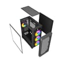 Vida Zephyr V2 Micro-ATX ARGB Tempered Glass Gaming PC Case - Black thumbnail 7