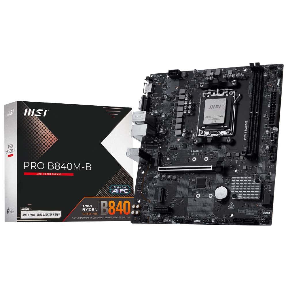 MSI PRO B840M-B micro ATX AMD Socket AM5 Motherboard - Image 1