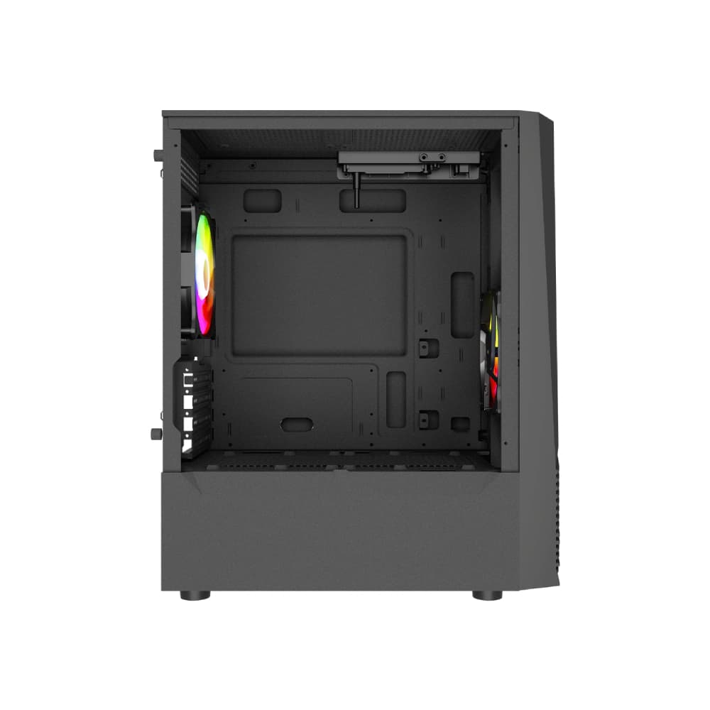 Vida Genesis Micro-ATX ARGB Tempered Glass Gaming PC Case - Black - Image 3