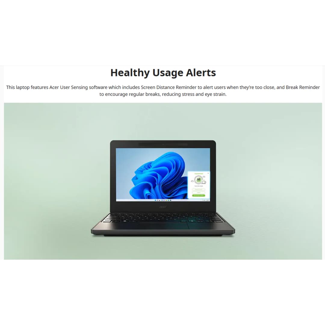 Acer TravelMate B3 TMB311-34 Intel N150 4GB RAM 128GB eMMC 11.6" HD Windows 11 Pro Education Business Laptop - Image 3