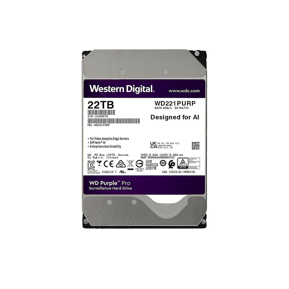 Western Digital Purple Pro 22000GB 3.5" 7200 rpm Internal Hard Drive - Image 3