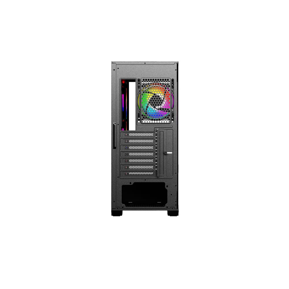 Vida Solus Black ARGB Tempered Glass ATX Gaming Case - Image 4