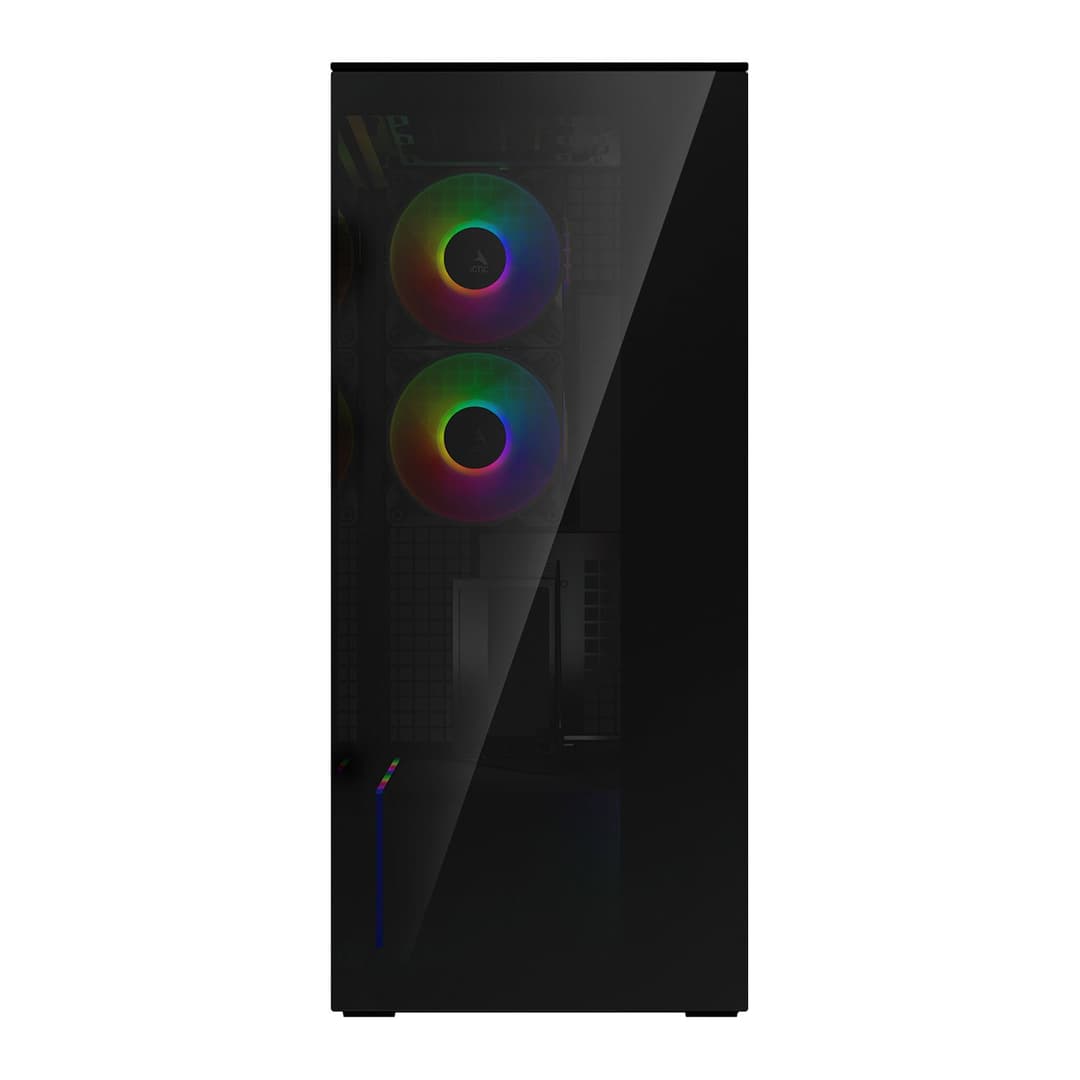 Arctic Xtender ARGB Tempered Glass w/ Vertical GPU Mount Mid Tower PC Case - Black - Image 2