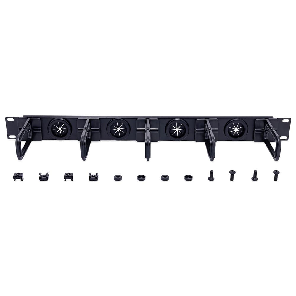StarTech CABLMANAGERH 1U Rack-Mountable Rack Cable Manager - Black - Image 3