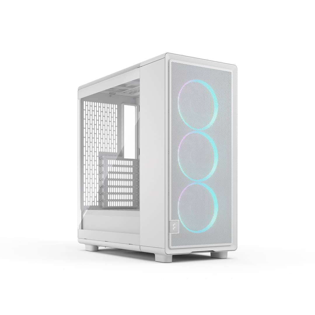 Fractal Design Epoch ATX Mid Tower Gaming PC Case - White TG RGB Clear - Image 1