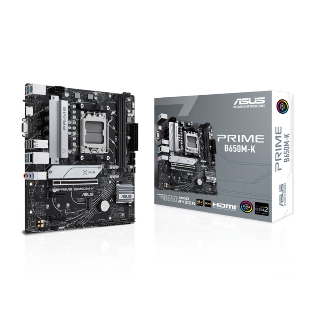 ASUS PRIME B650M-K AMD B650 Socket AM5 micro ATX Motherboard PCIe 5.0 - 90MB1F60-M0EAY0 - Image 2