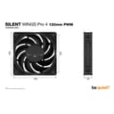 be quiet! Silent Wings Pro 4 120mm PWM 6-Pole Fan Motor Technology 4-pin PWM PC Fan thumbnail 2