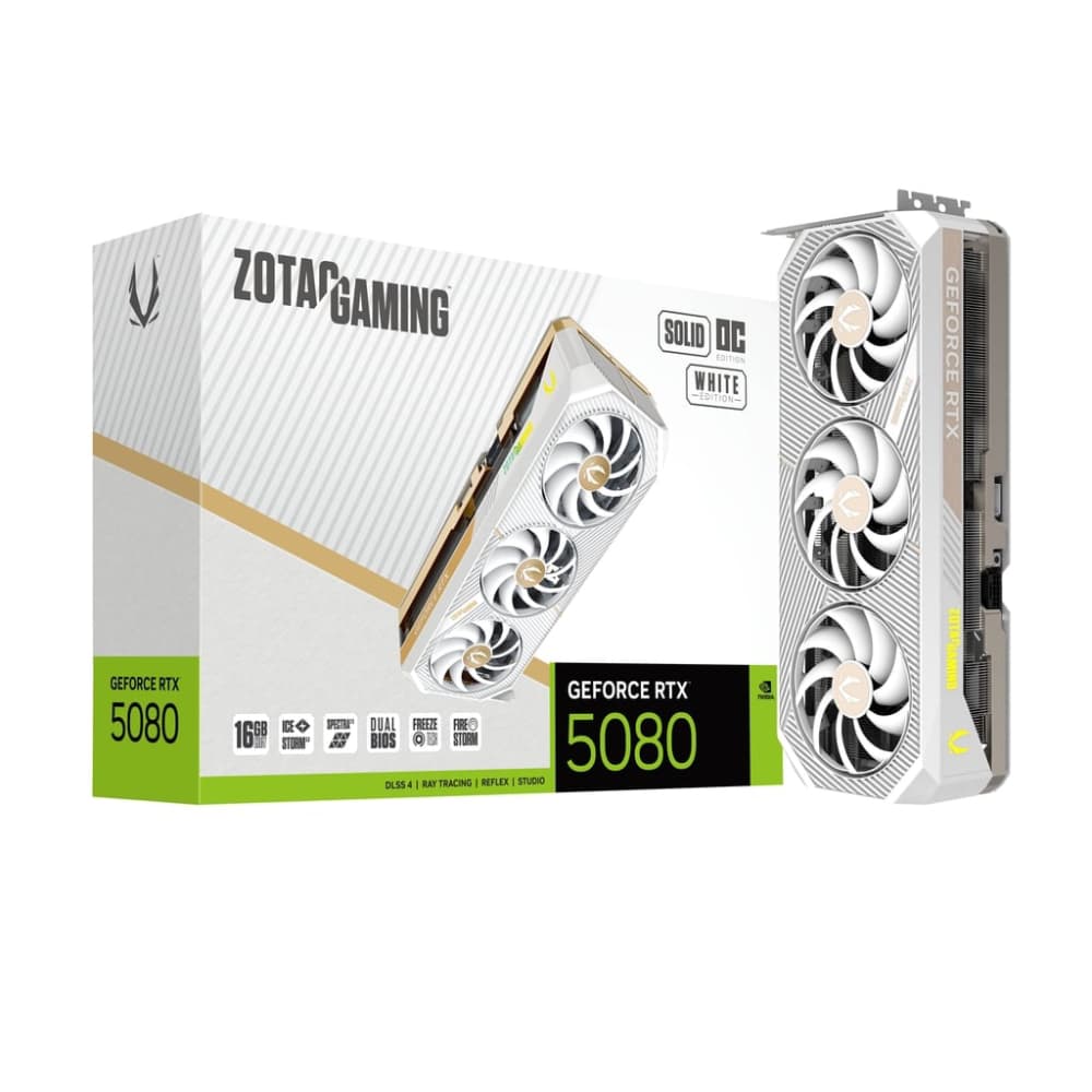 ZOTAC GAMING Geforce RTX 5080 SOLID 16GB OC Graphics Card - Image 1
