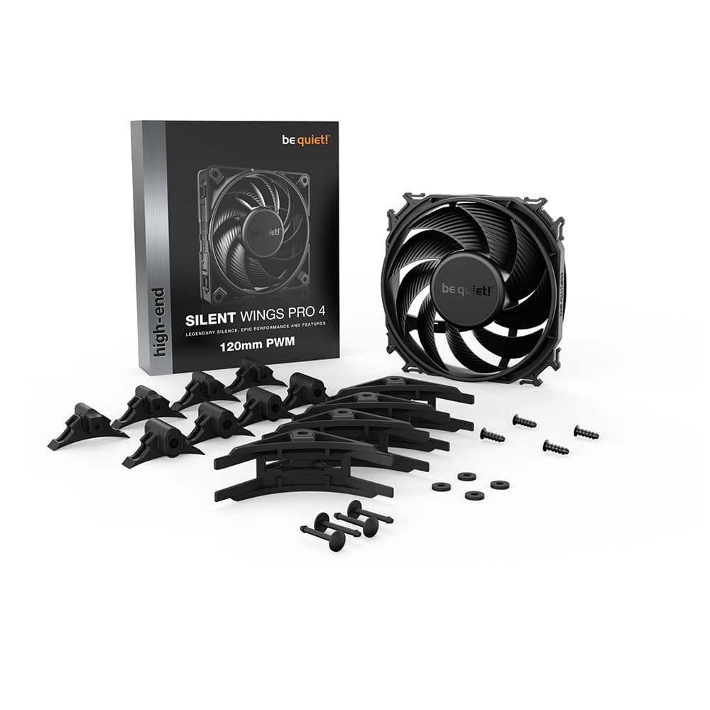 be quiet! Silent Wings Pro 4 120mm PWM 6-Pole Fan Motor Technology 4-pin PWM PC Fan - Image 4
