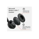 Microsoft Modern USB C Wired Headset Noise Reduction Boom Mic Black - I6N-00001 thumbnail 4
