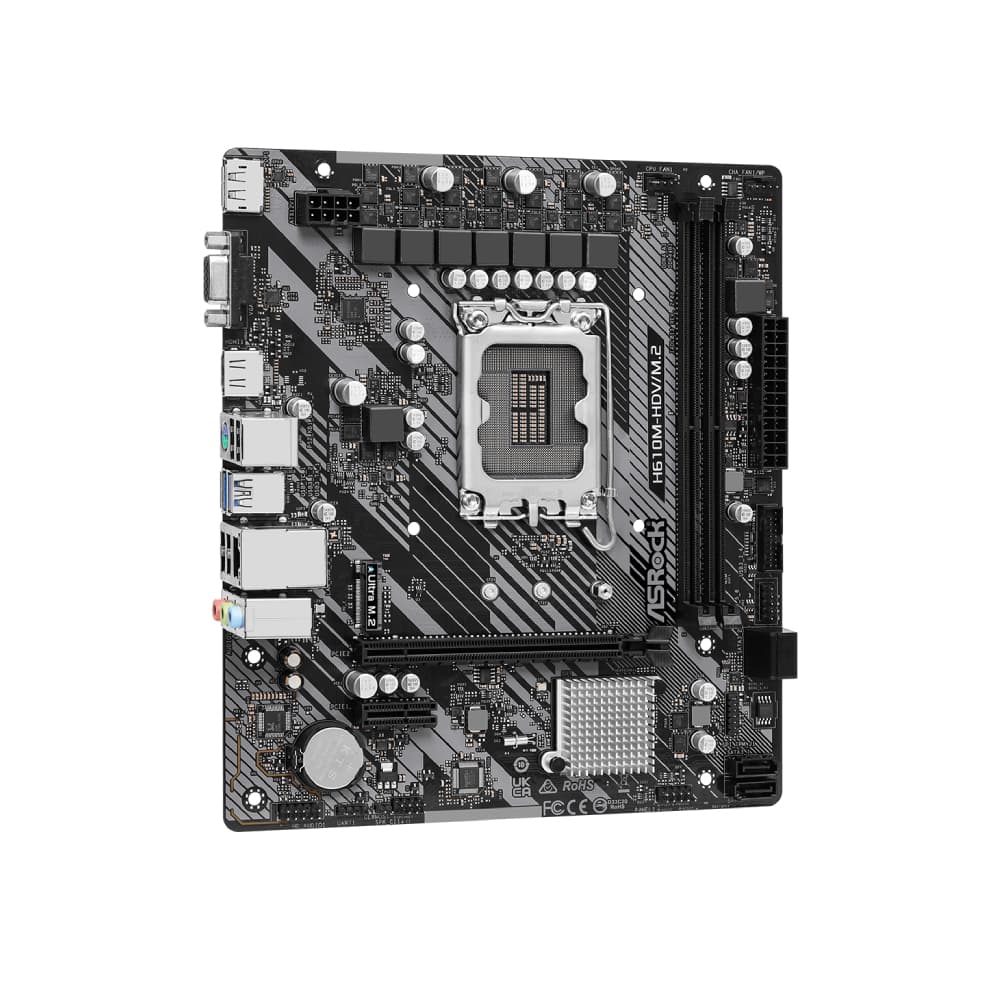 Asrock H610M-HDV/M.2 R2.0 Micro-ATX Intel LGA 1700 Motherboard - Image 3
