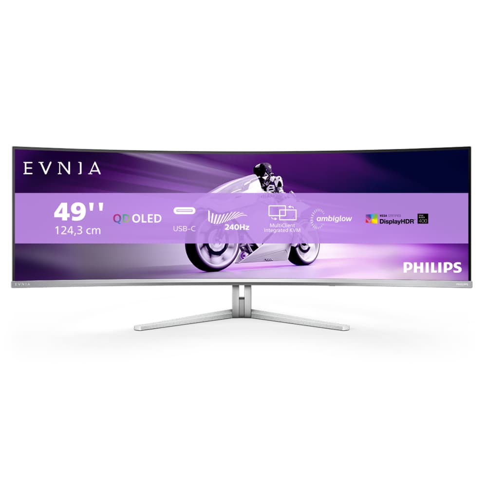 Philips Evnia 49M2C8900/00 48.9 inch 5120 x 1440 Dual QHD OLED FreeSync 240Hz Curved Gaming Monitor - Image 2