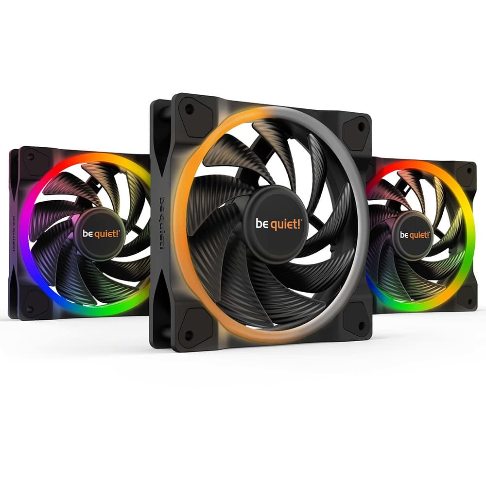 be quiet! Light Wings 120mm PWM high-speed Triple Pack ARGB LED Lighting 4-pin PWM PC Fan