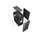Vida Genesis Micro-ATX ARGB Tempered Glass Gaming PC Case - Black thumbnail 8