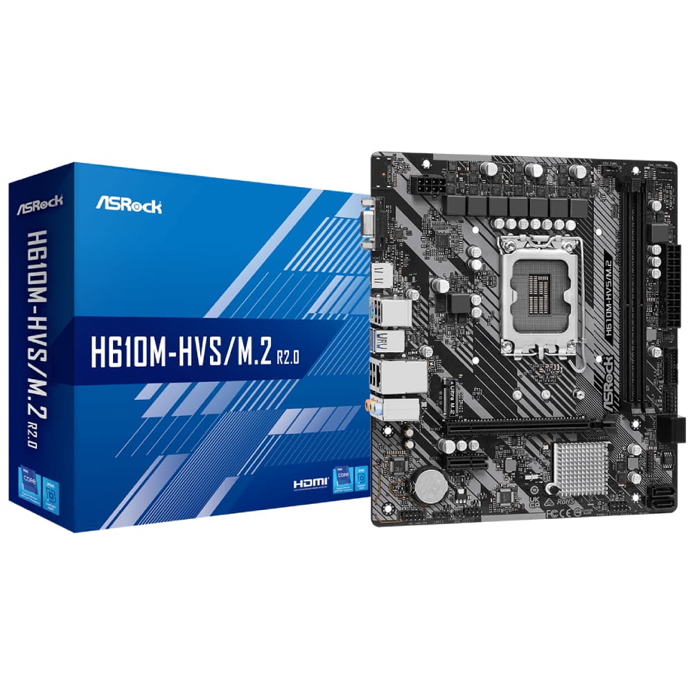ASRock Intel H610M-HVS/M.2 R2.0 Micro-ATX Motherboard - Image 1