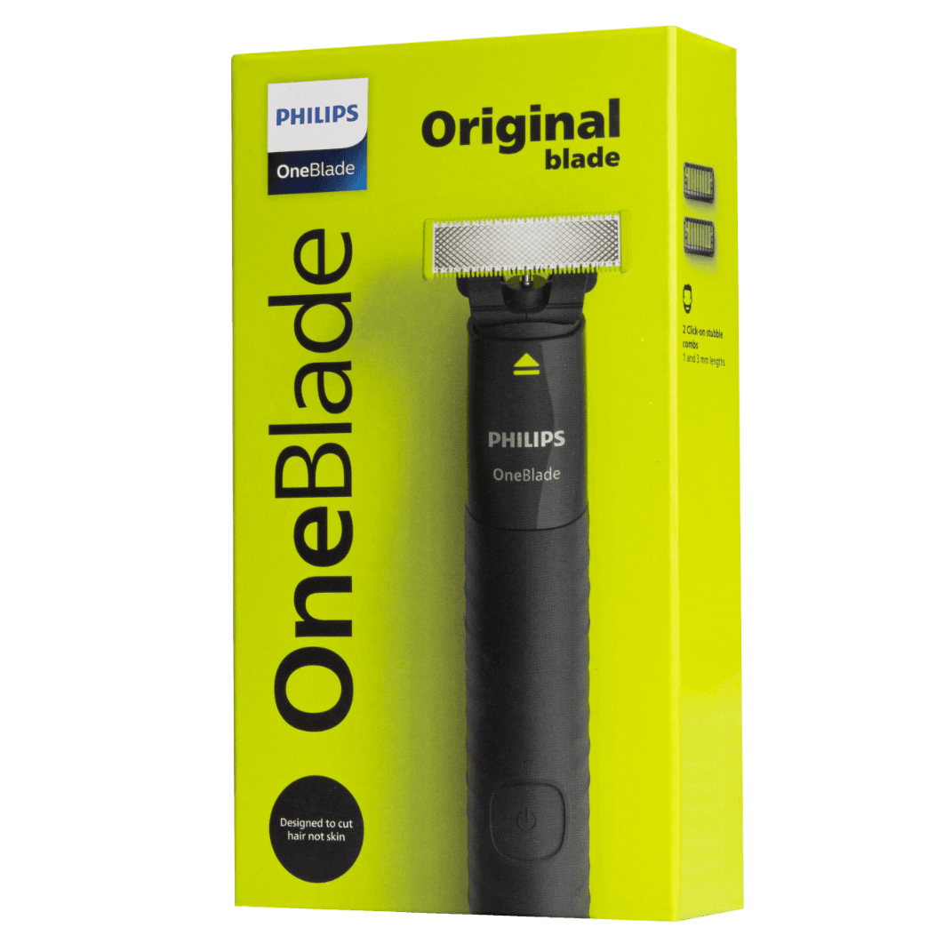 Philips OneBlade QP1424/10 Hybrid Electric Shaver and Trimmer - Black and Green - Image 1