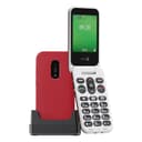 Doro Leva L20 4G Flip Phone Red/White thumbnail 1