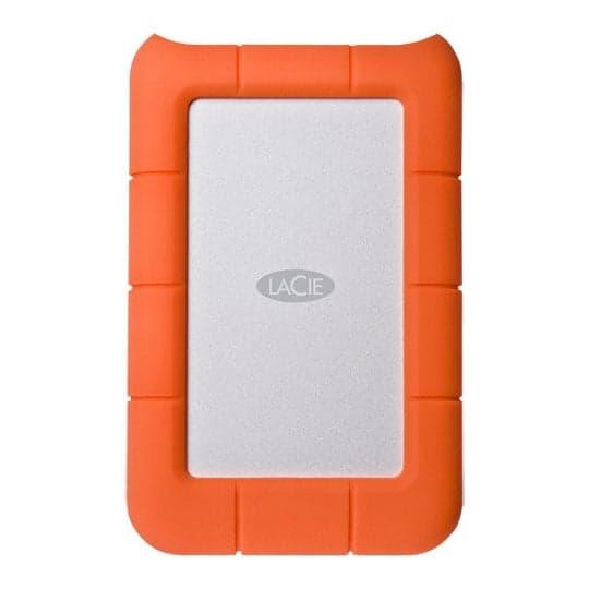 LaCie Rugged Mini 5TB Portable External Hard Drive USB 3.0 Orange White - Image 1