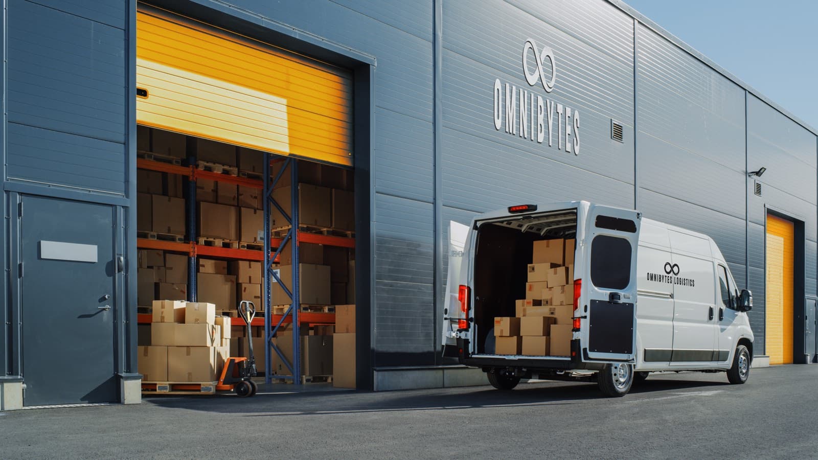 An A1 Tech Deals delivery van leaving the warehouse