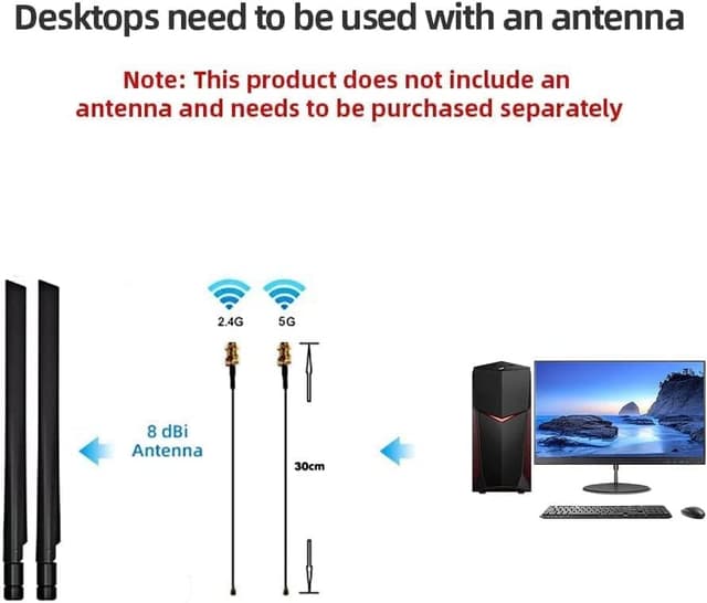 Network Technology Free Intel WiFi 6E AX210 (Gig+) Wireless Network Adapter No vPro, Bluetooth ...