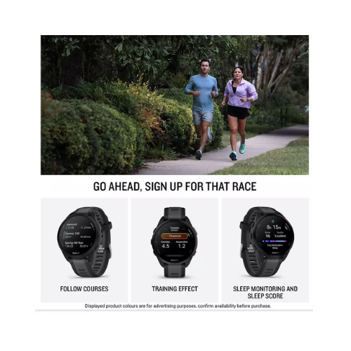 Garmin Forerunner 165, Easy to Use Lightweight GPS Running AMOLED Smartwatch - 11Days Battery Life