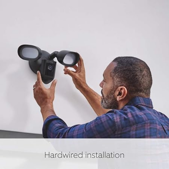 Ring Floodlight Cam Pro – 2K Outdoor Smart Security with Siren - Black