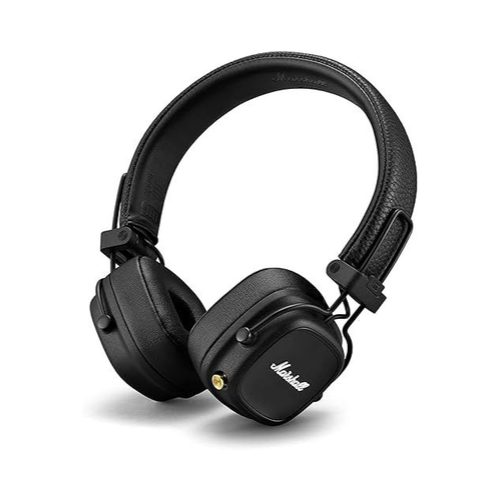 Marshall Major IV On Ear Bluetooth Headphones Foldable 80+ Hours Wireless playtime- Black