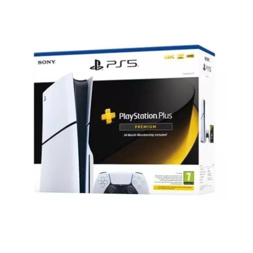 Sony PS5 Disc Console (Model Group – Slim) With PS Plus Premium 24 Month Subscription