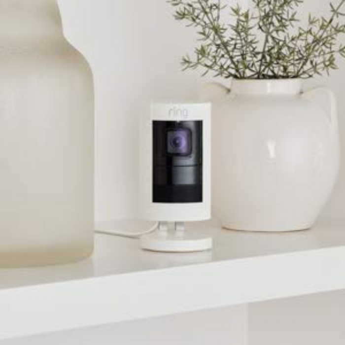 Ring Stick Up Cam Elite (White) – Wired Outdoor Security Camera with HD Video, Motion Detection & Alexa Integration