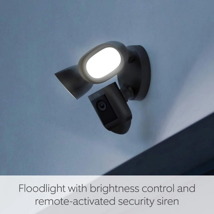 Ring Floodlight Cam Pro – 2K Outdoor Smart Security with Siren - Black