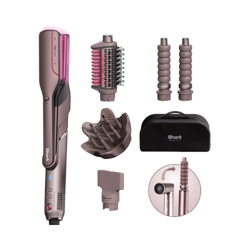 Shark FlexFusion HD652SUK 5-in-1 Hair Dryer & Styler | No Heat Damage | Cosmic Blush